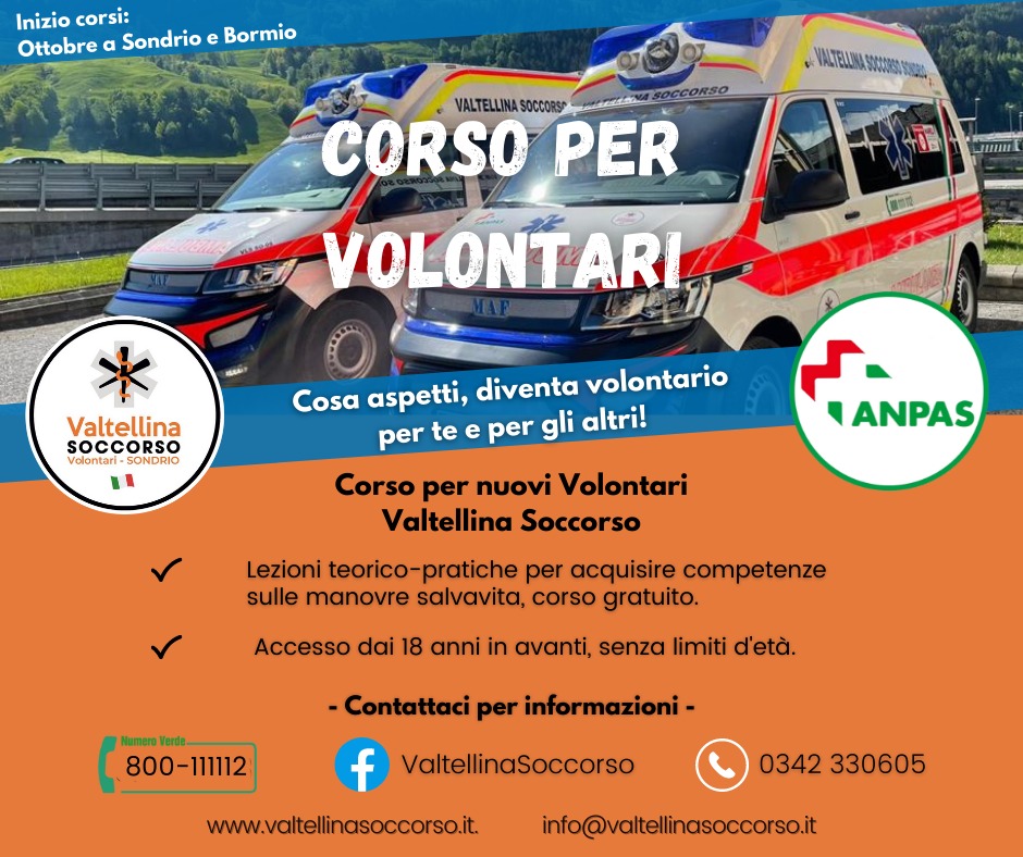 Valtellina soccorso corso volontari