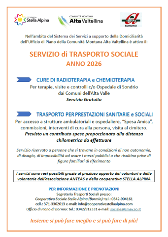 Trasporto Sociale 2026